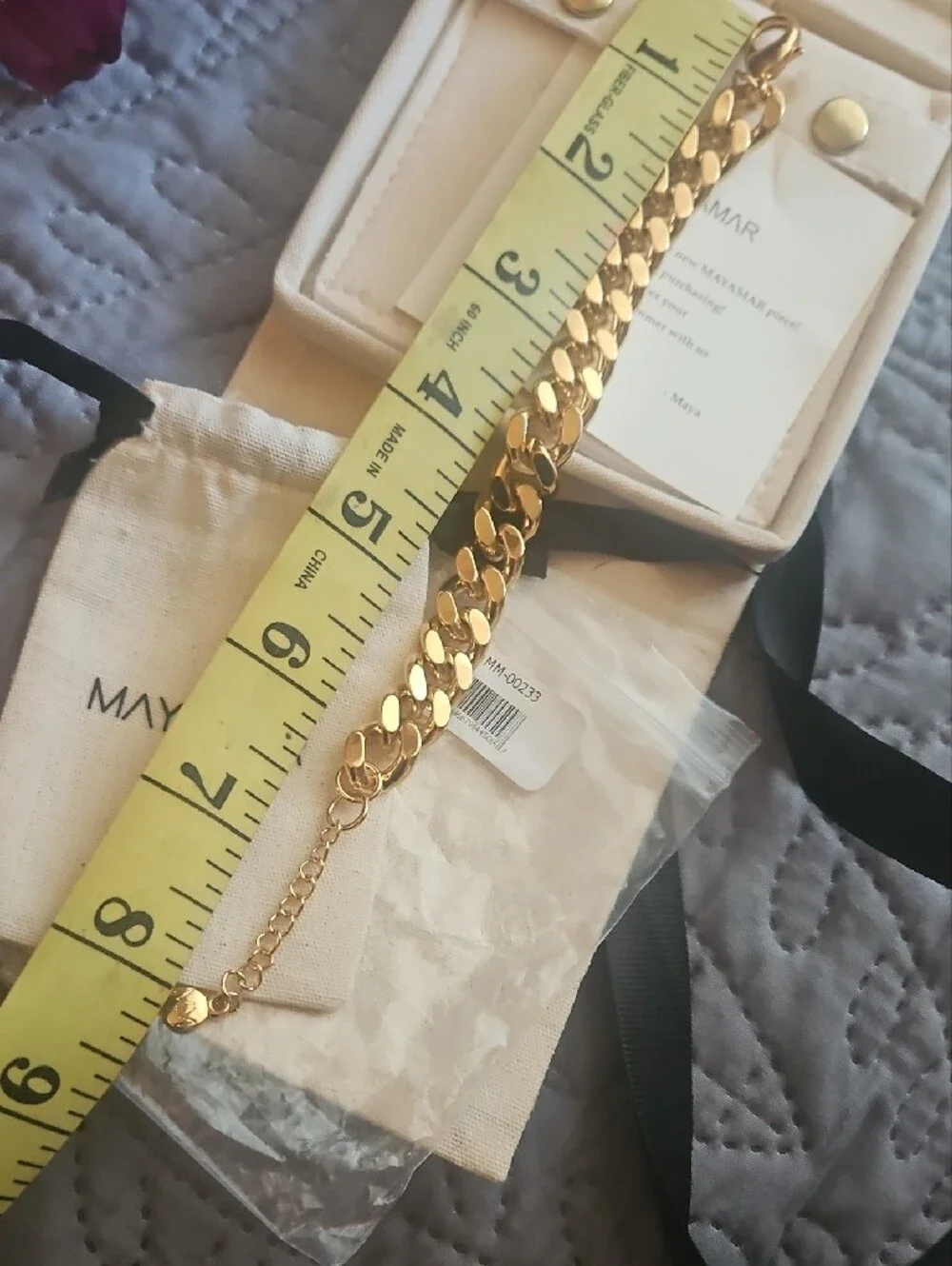 GIFT with $100 Purchse Invictia Mayamar Gold Tone Chunky Curb Chain Bracelet NEW